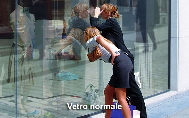 Vetro senza antiriflesso Vetro senza antiriflesso